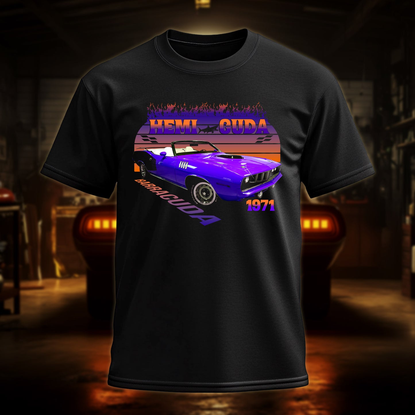 HEMI CUDA 1971 (Purple) Barracuda T-Shirt