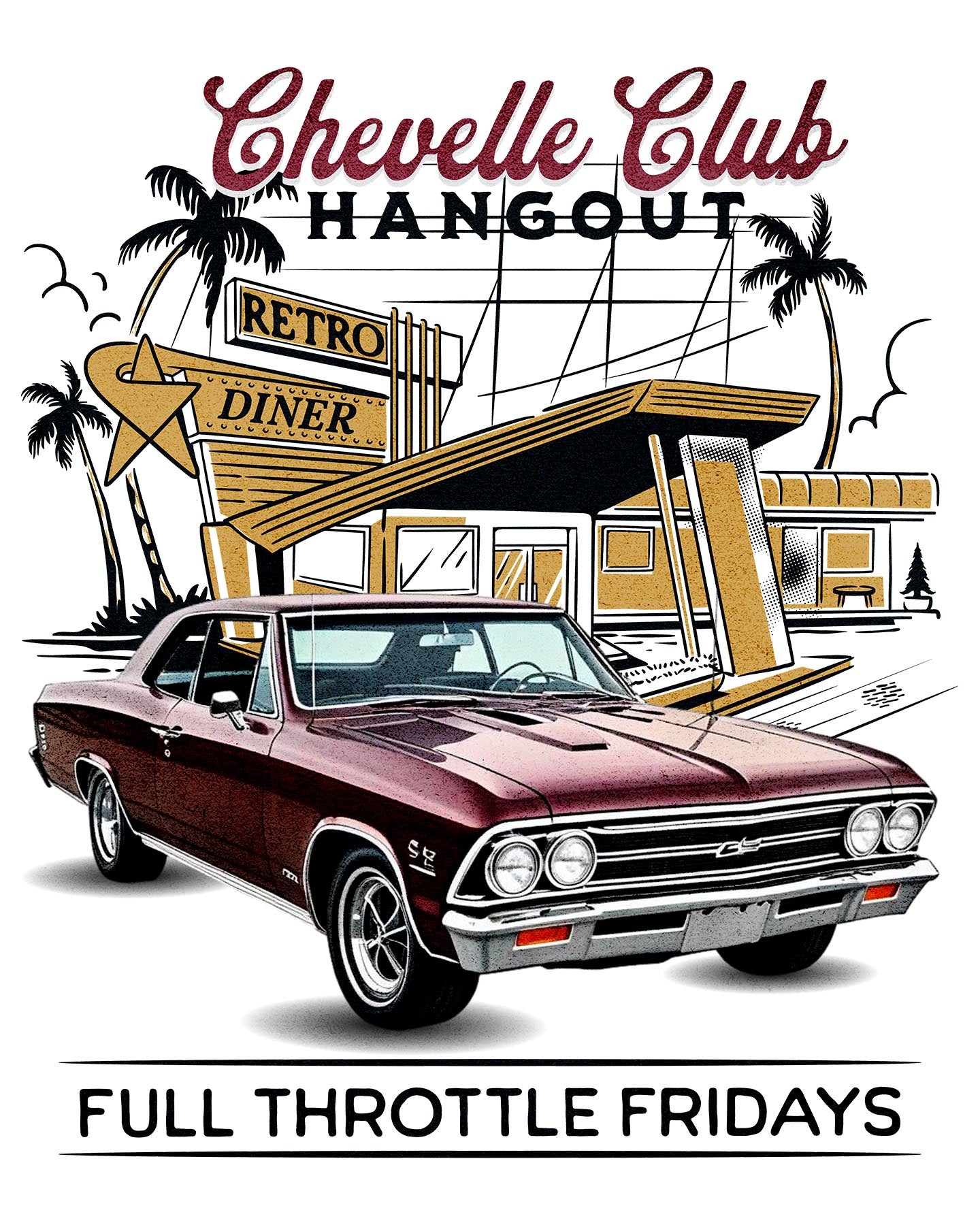 1960s Chevelle FULL THROTTLE FRIDAYS T-Shirt