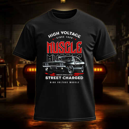 69 Charger HIGH VOLTAGE MUSCLE T-Shirt