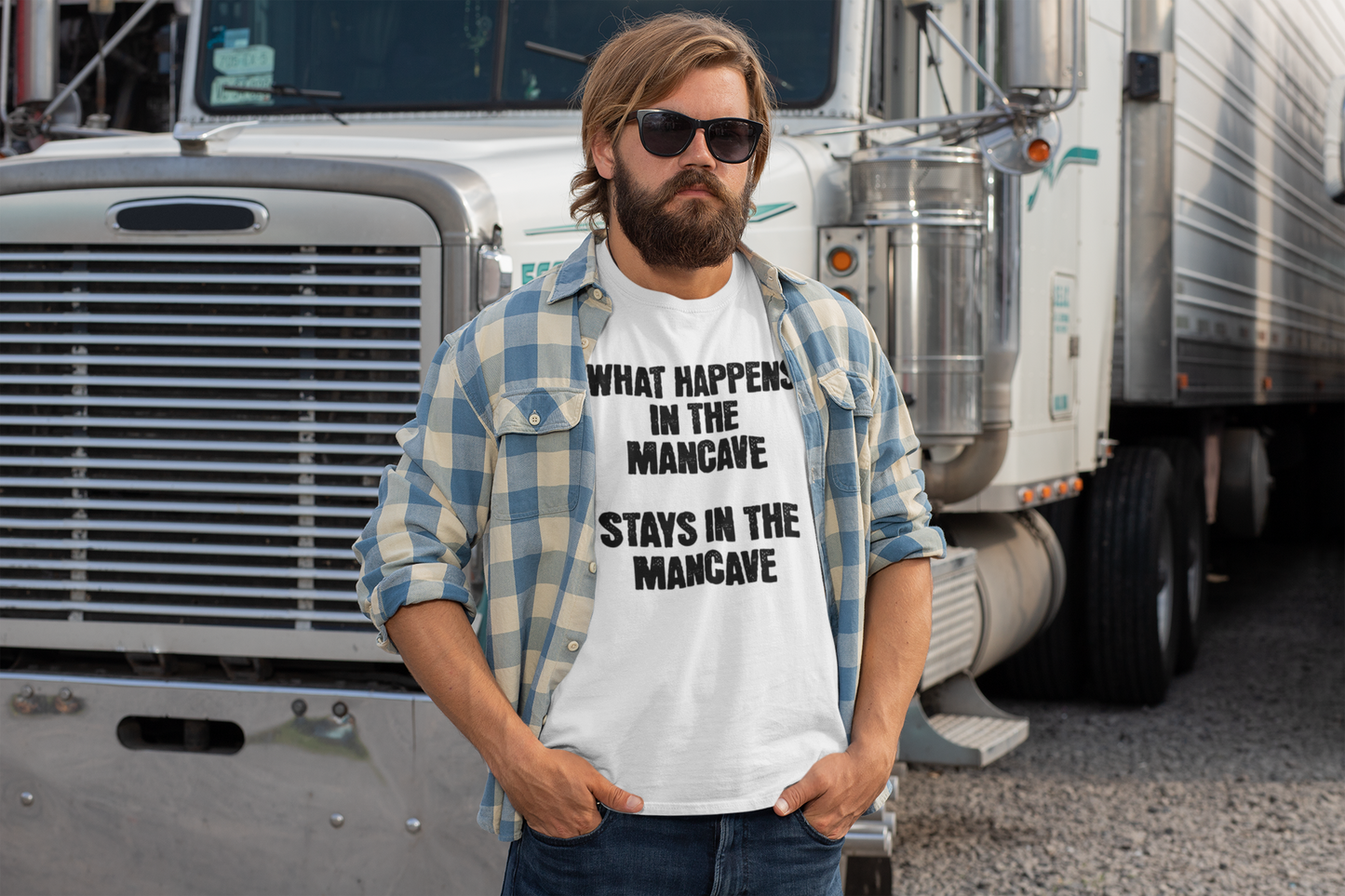 "WHAT HAPPENS IN THE MANCAVE, STAYS IN THE MANCAVE" T-Shirt