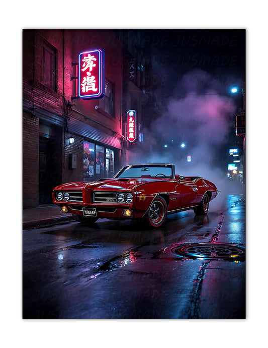 NEON NIGHTS 69 Red GTO Judge Poster