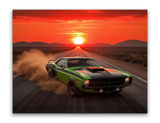 DESERT MENACE 1970 Hemi Cuda Poster