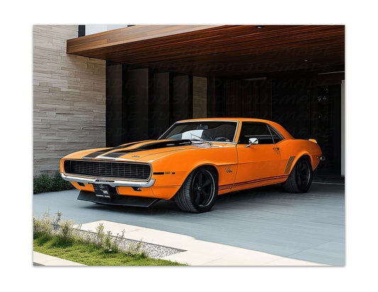 1969 Camaro (Orange) Poster