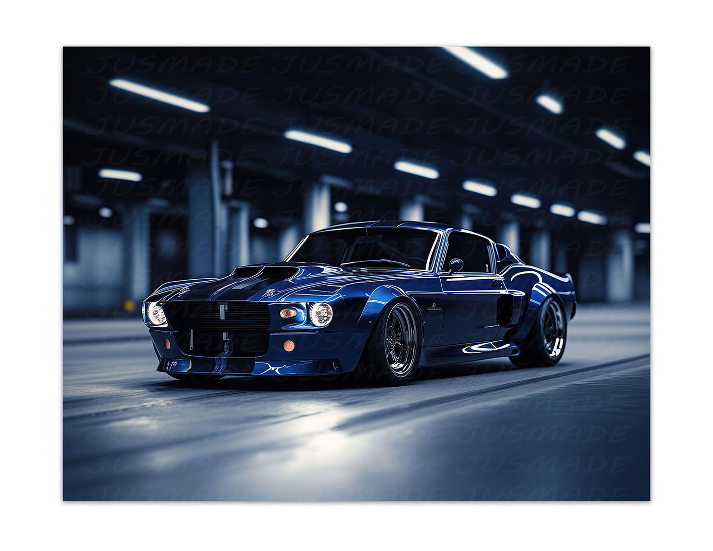 Mustang Fastback Modified (Blue) Poster