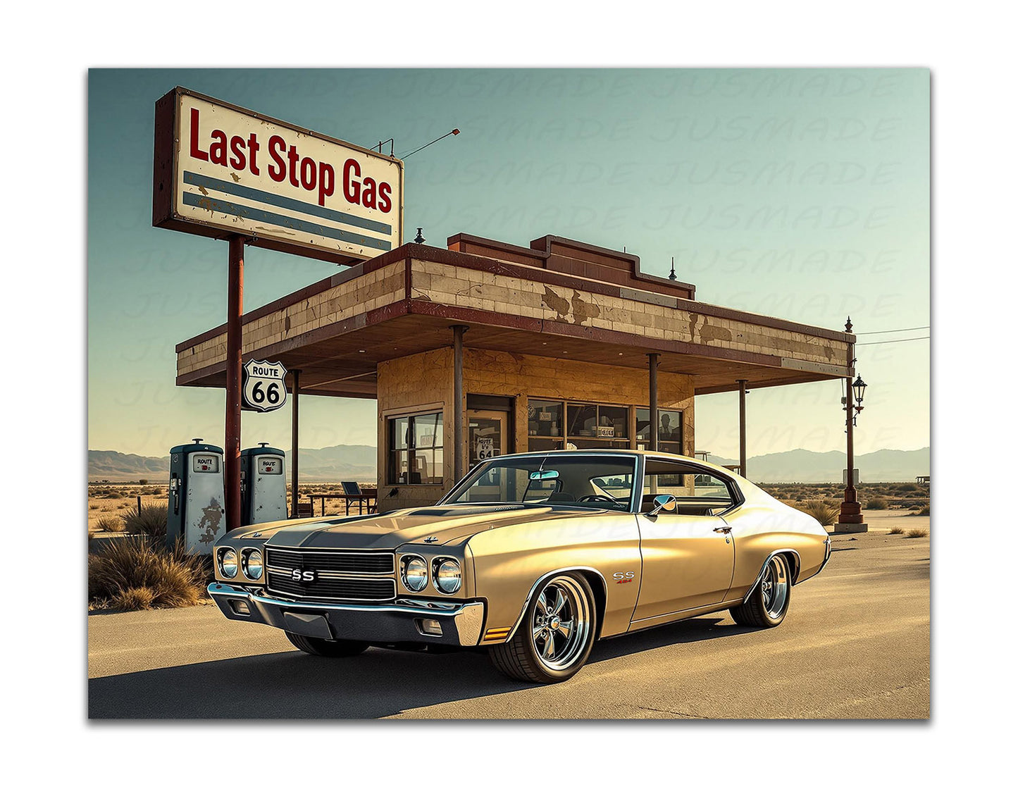 DESERT TITAN 1970 SS Chevelle 454 Poster