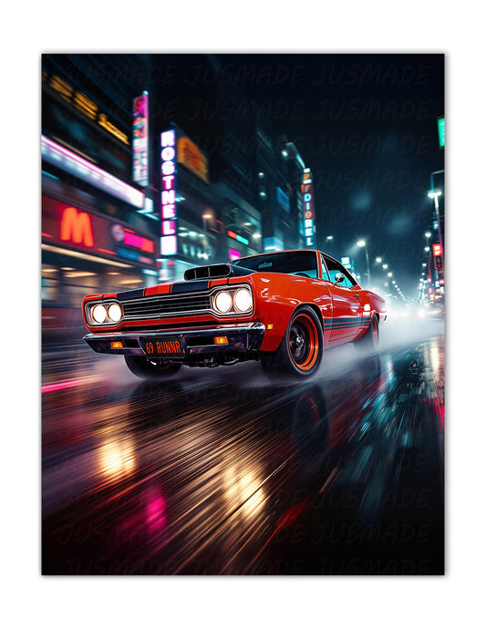 URBAN NIGHT CHASE 69 Road Runner Poster