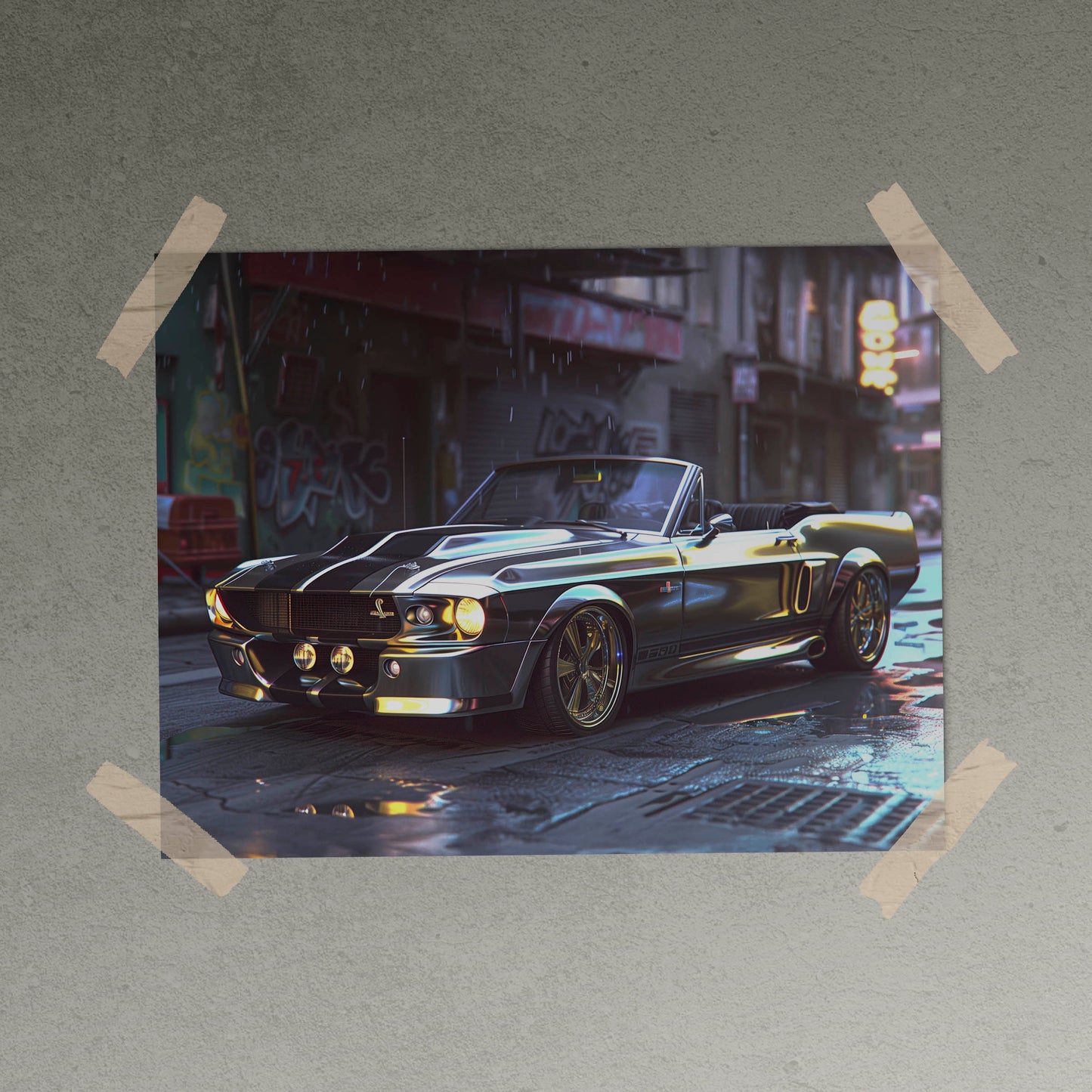 67 Mustang GT500 Shelby (Front) Poster