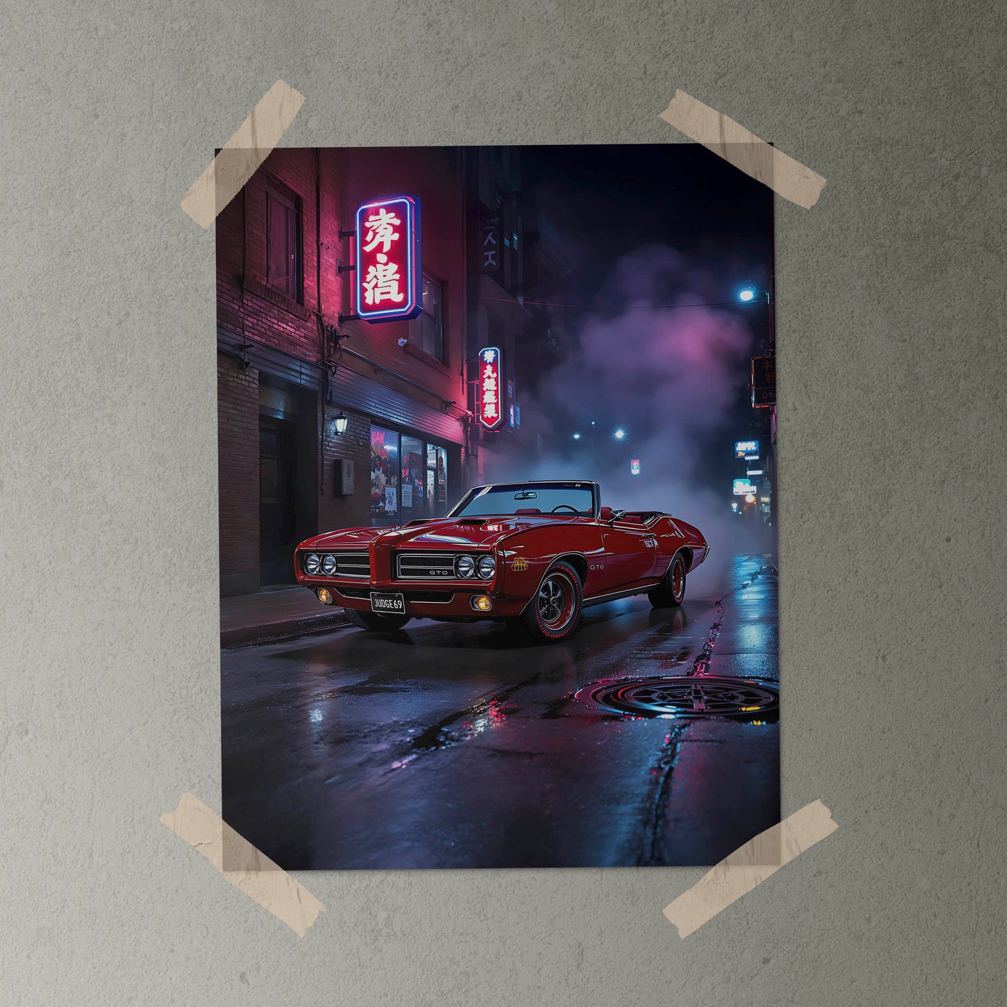 NEON NIGHTS 69 Red GTO Judge Poster