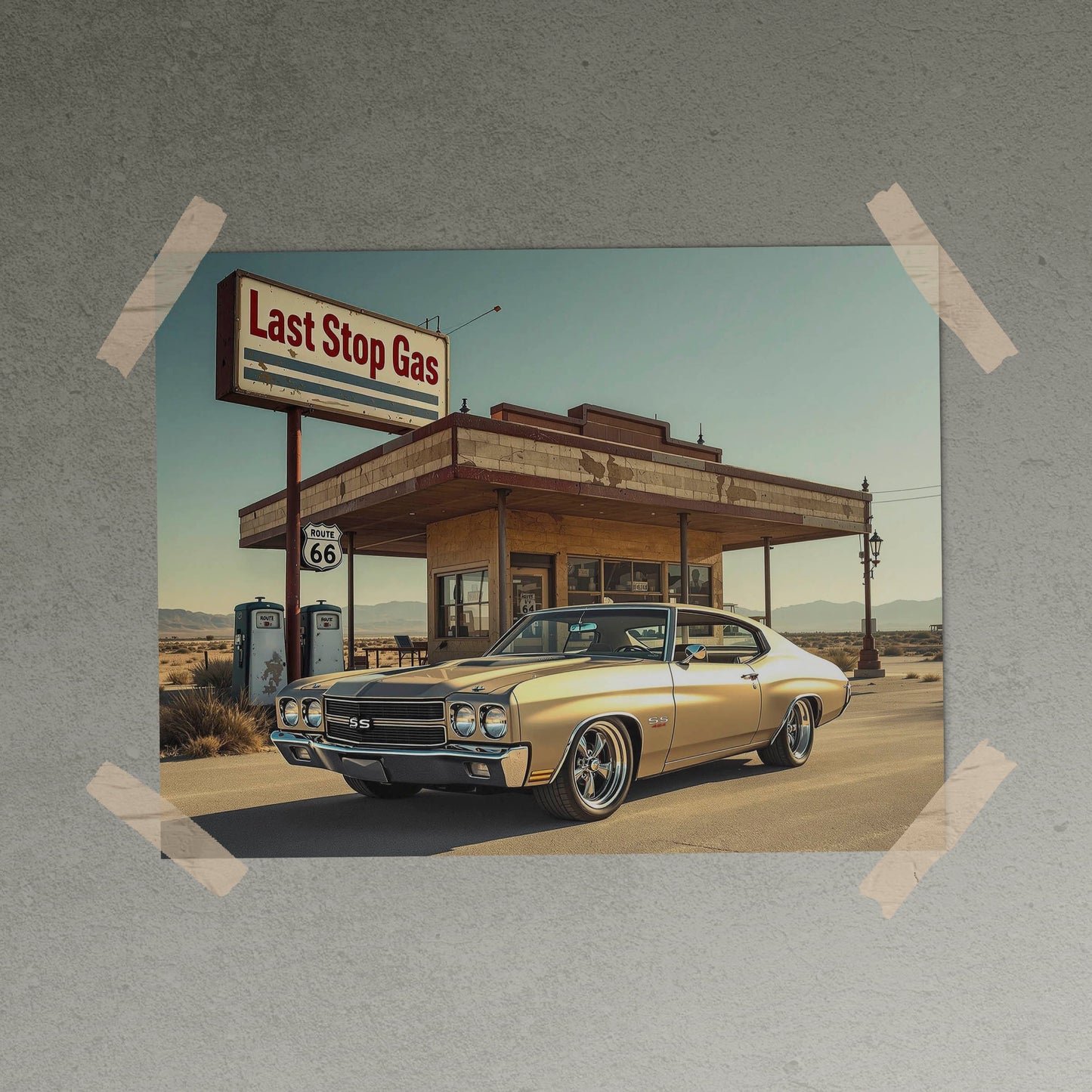 DESERT TITAN 1970 SS Chevelle 454 Poster