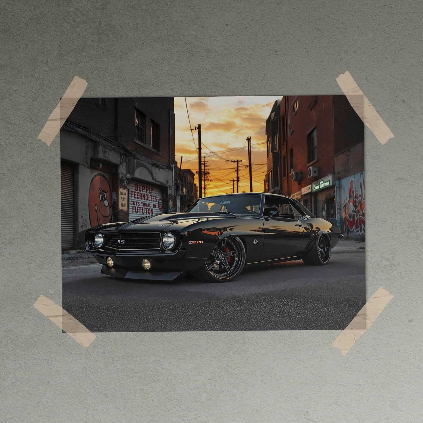 1969 Camaro Z/28 (Black) Poster