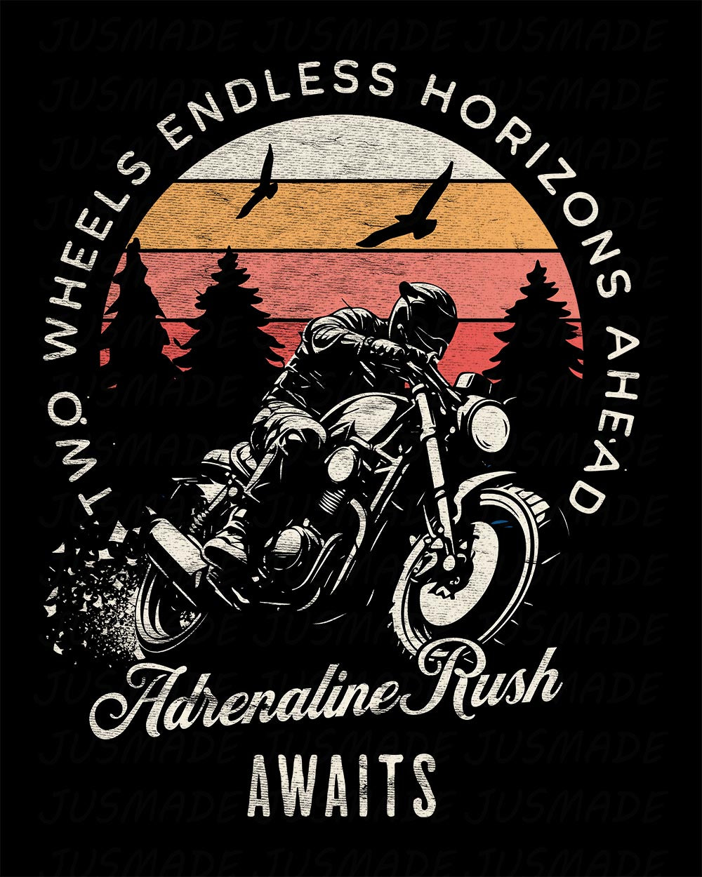 ADRENALINE RUSH Motorcycle (Distressed) T-Shirt