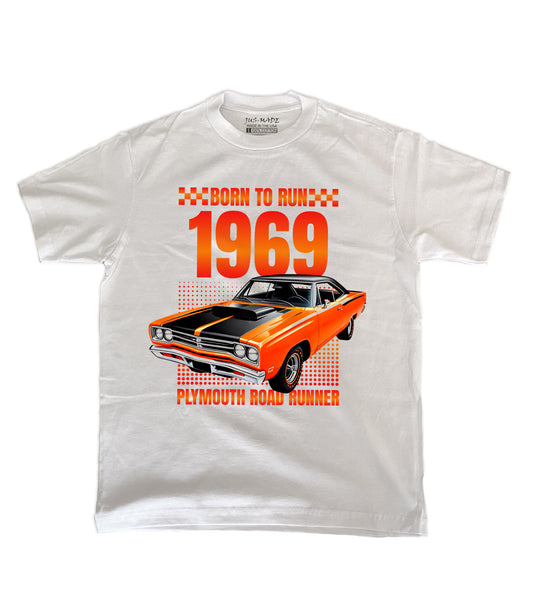 BORN TO RUN 1969 Plymouth Road Runner T-Shirt