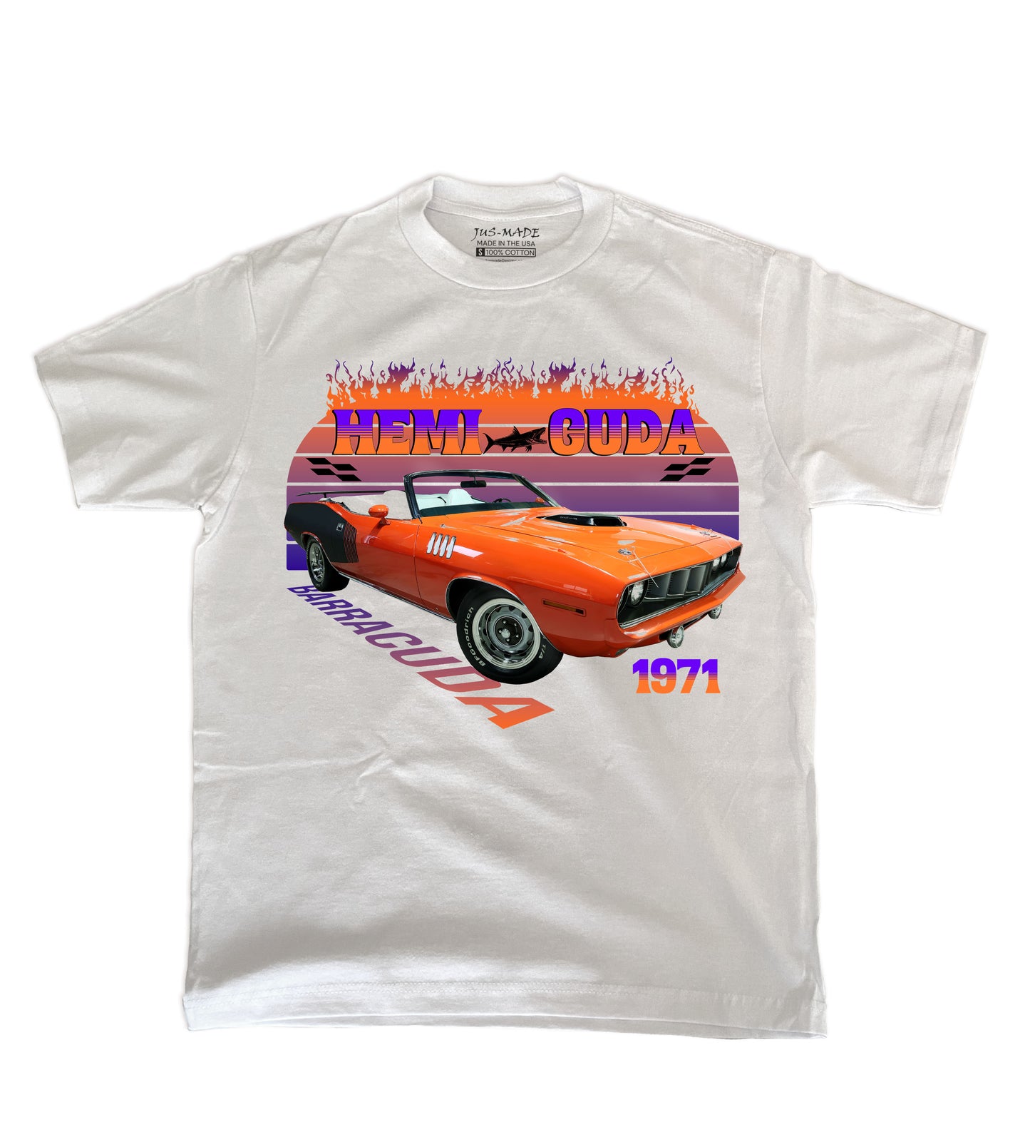 HEMI CUDA 1971 (Orange) Barracuda T-Shirt